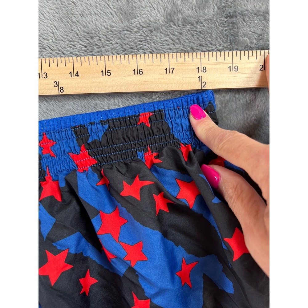 Nike Dri-Fit Running Shorts Womens 2X Black Red 10K American Stars & Stripes - Picture 7 of 10